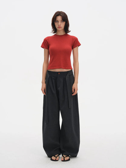 CASUAL DRAPE SUIT PANTS