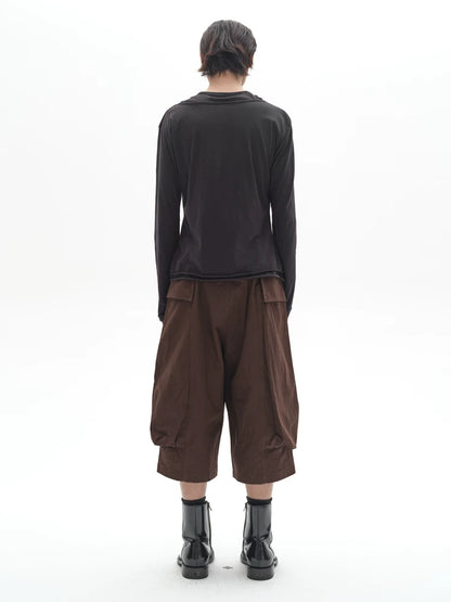 3D POCKETED CROP SHORTS