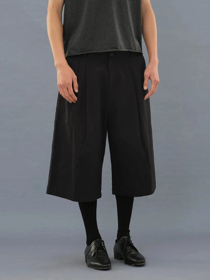 LINEN BLEND CASUAL SHORTS