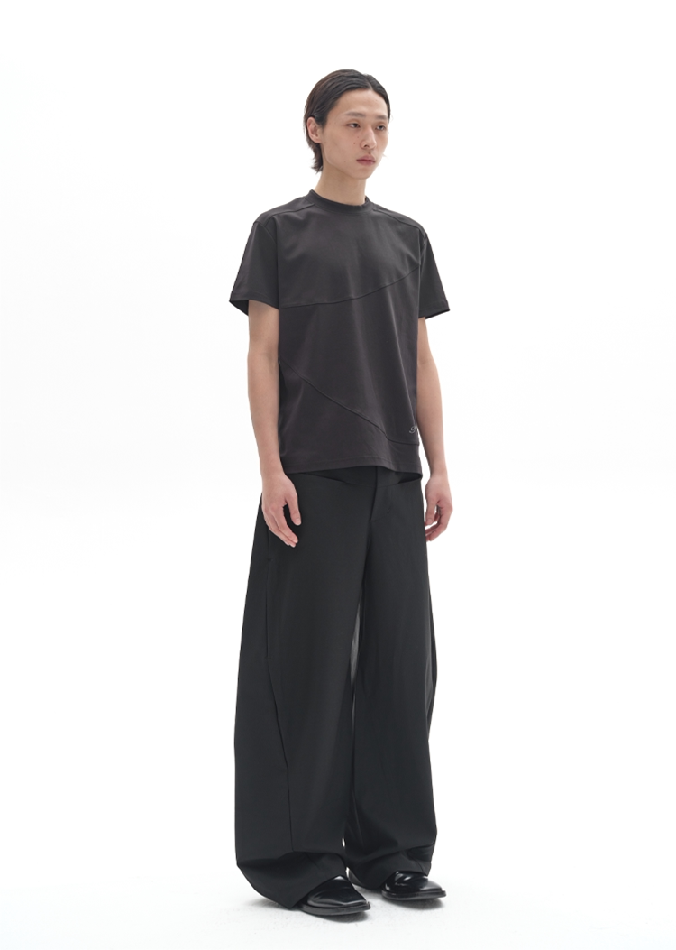 DRAPED SIDE STRIPE PANTS
