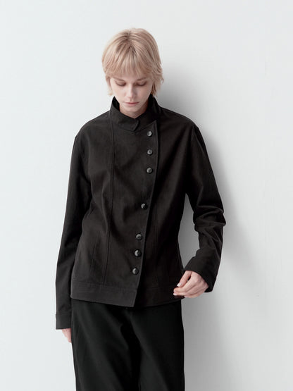 ASYMMETRIC BUTTON JACKET