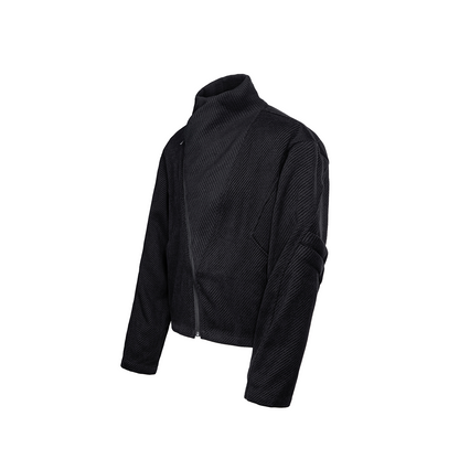 TEXTURED HIGH-LAPEL JACKET