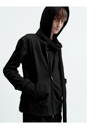 ZIPPERED SLIM-FIT HOODIE