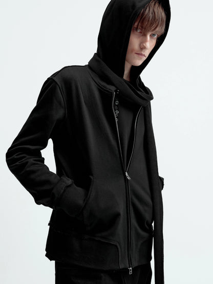 ZIPPERED SLIM-FIT HOODIE
