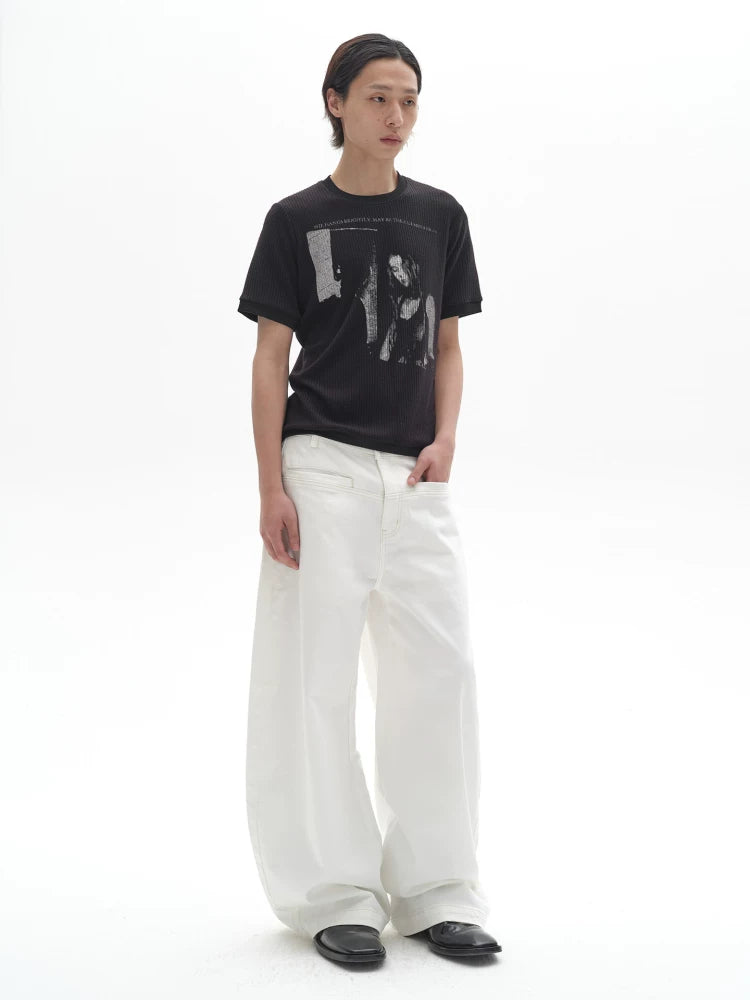 LIGHT ROCK PRINT T-SHIRT
