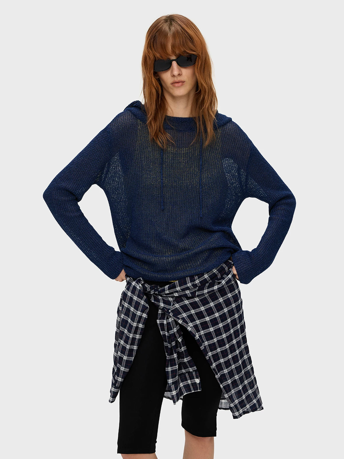 WASHI BLEND SHEER KNIT HOODIE 10