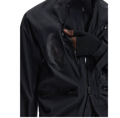 CURVED SEE-THROUGH WINDBREAKER JACKET