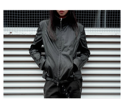 WAX COATED STAND-UP JACKET