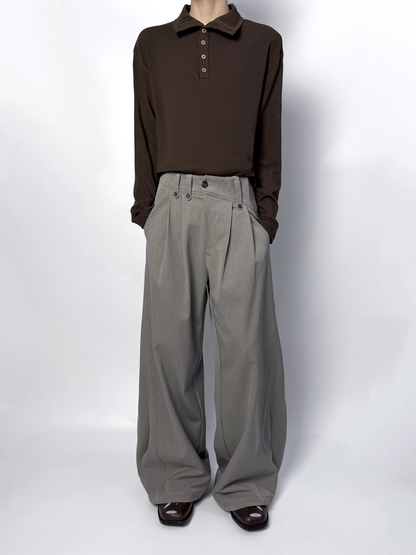 HIGH COLOR FASTNESS PLEATED TROUSERS