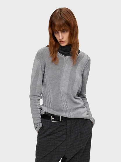 MIXED STITCH OPENWORK KNIT 24