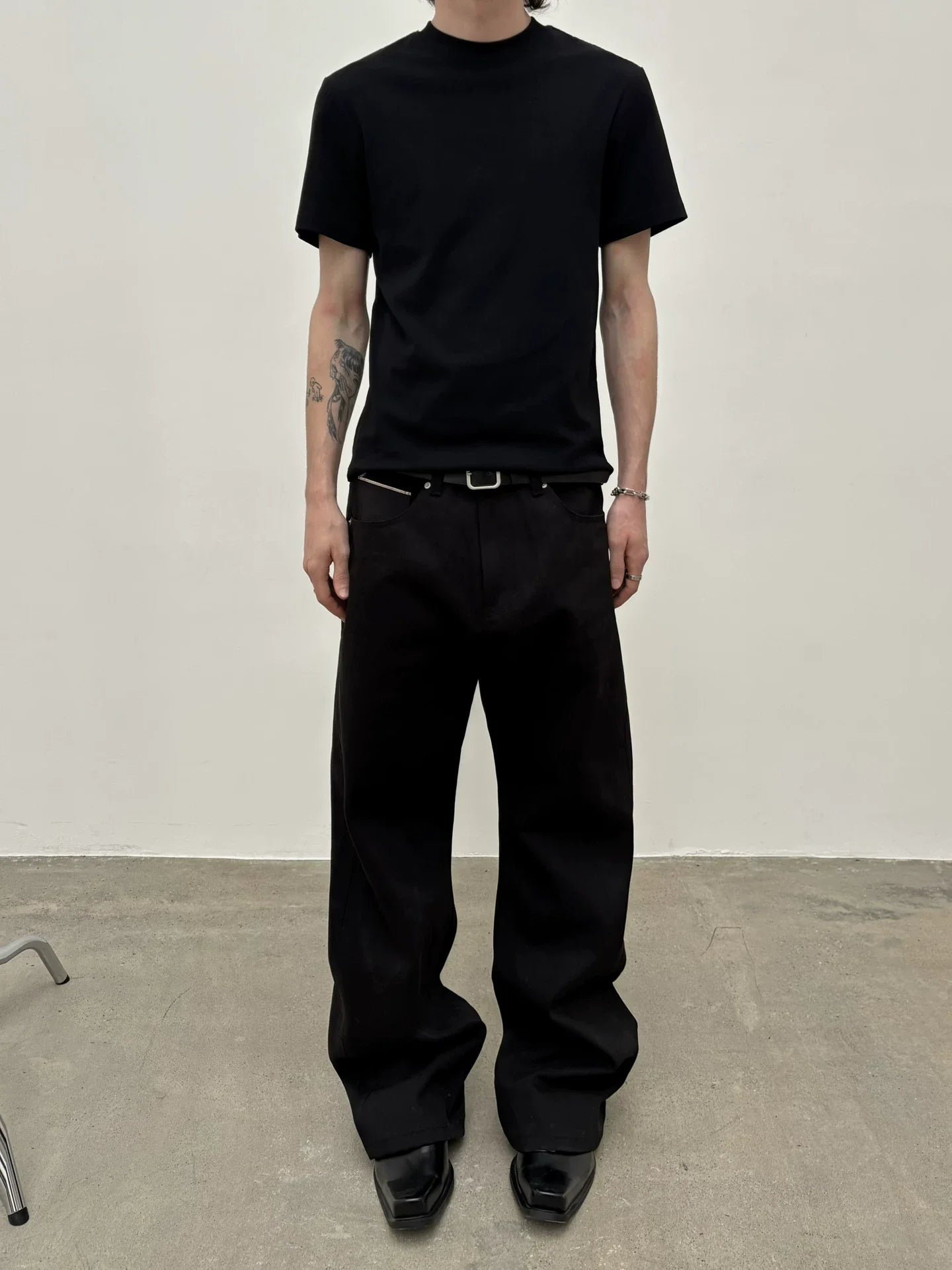 UNSTRIPPED BLACK STRAIGHT JEANS