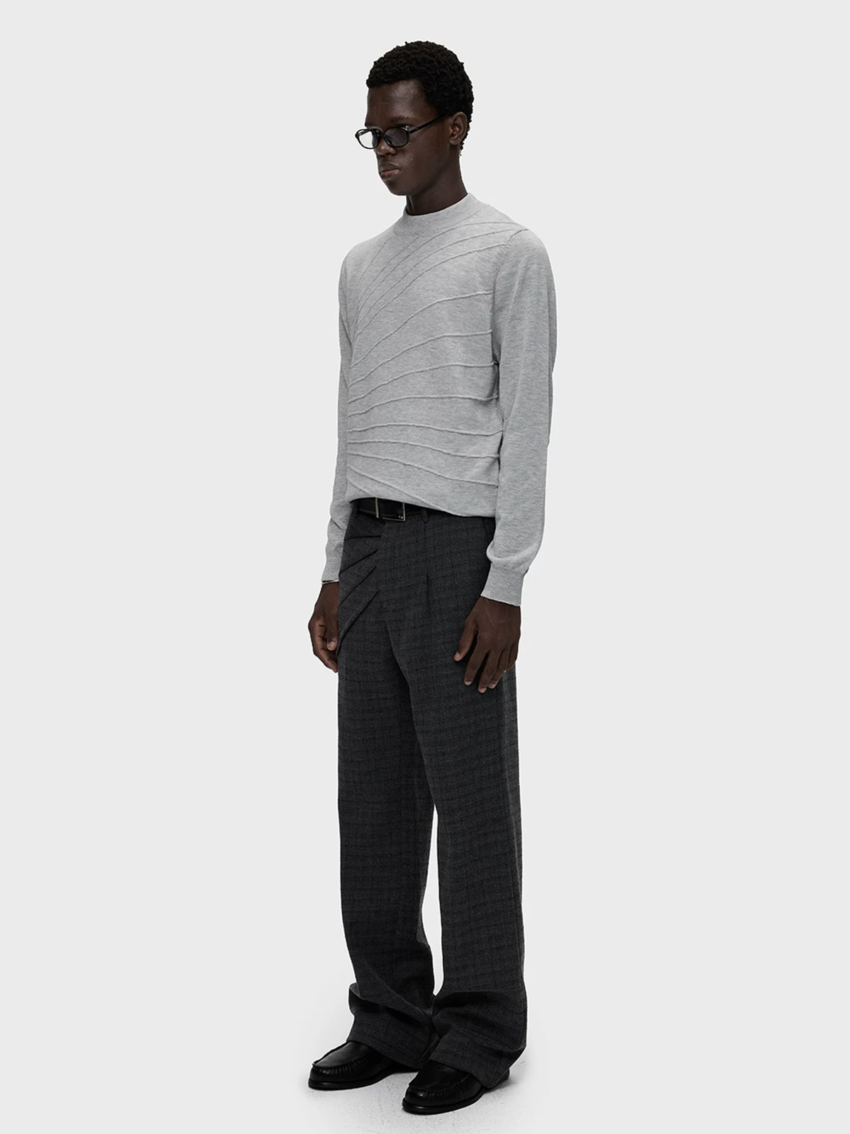 SCULPTED JACQUARD LONG SLEEVE KNIT 4