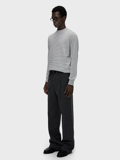 SCULPTED JACQUARD LONG SLEEVE KNIT 4
