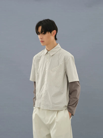 PLAID SHORT SLEEVE SHIRT