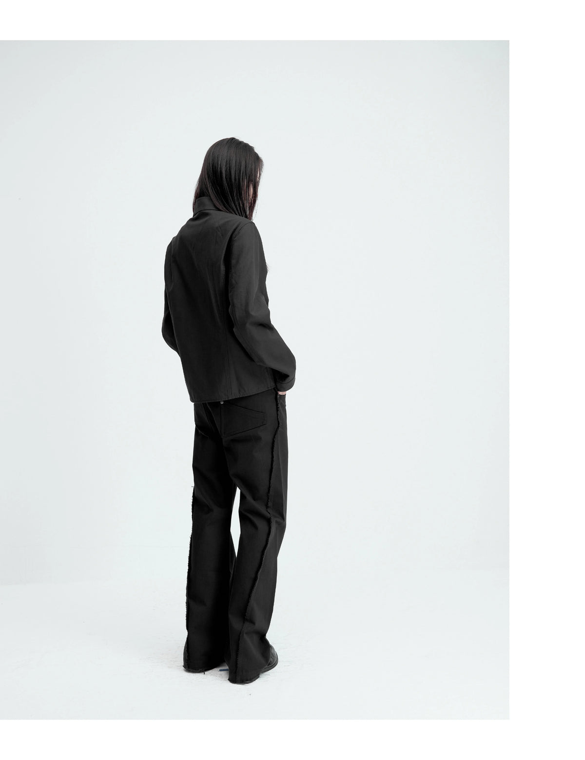 CURVED PLACKET STAND-UP JACKET
