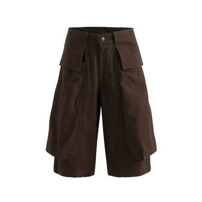 3D POCKETED CROP SHORTS