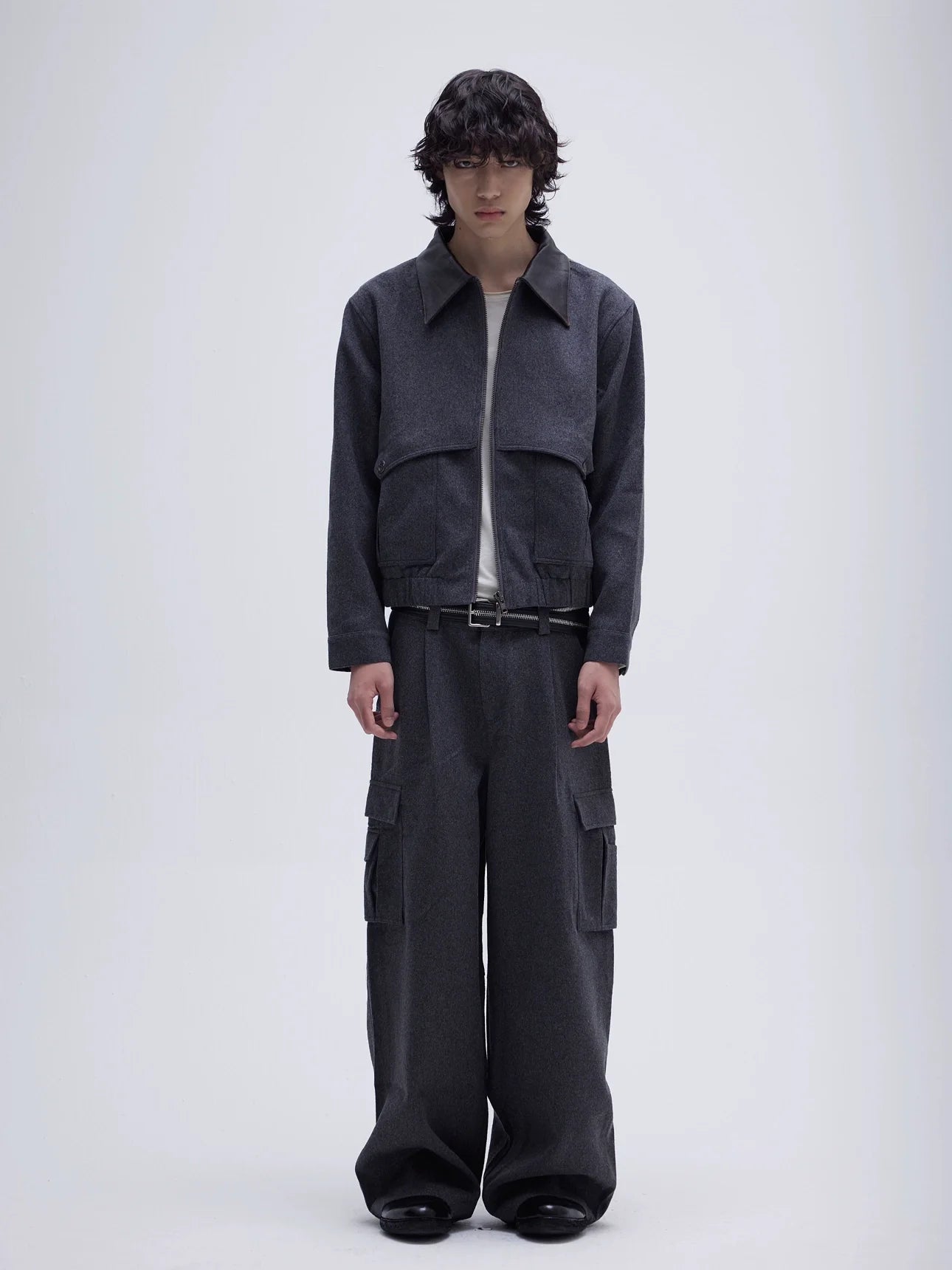 WOOL TWEED PATCHWORK JACKET