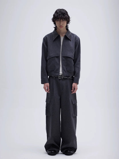 WOOL TWEED PATCHWORK JACKET