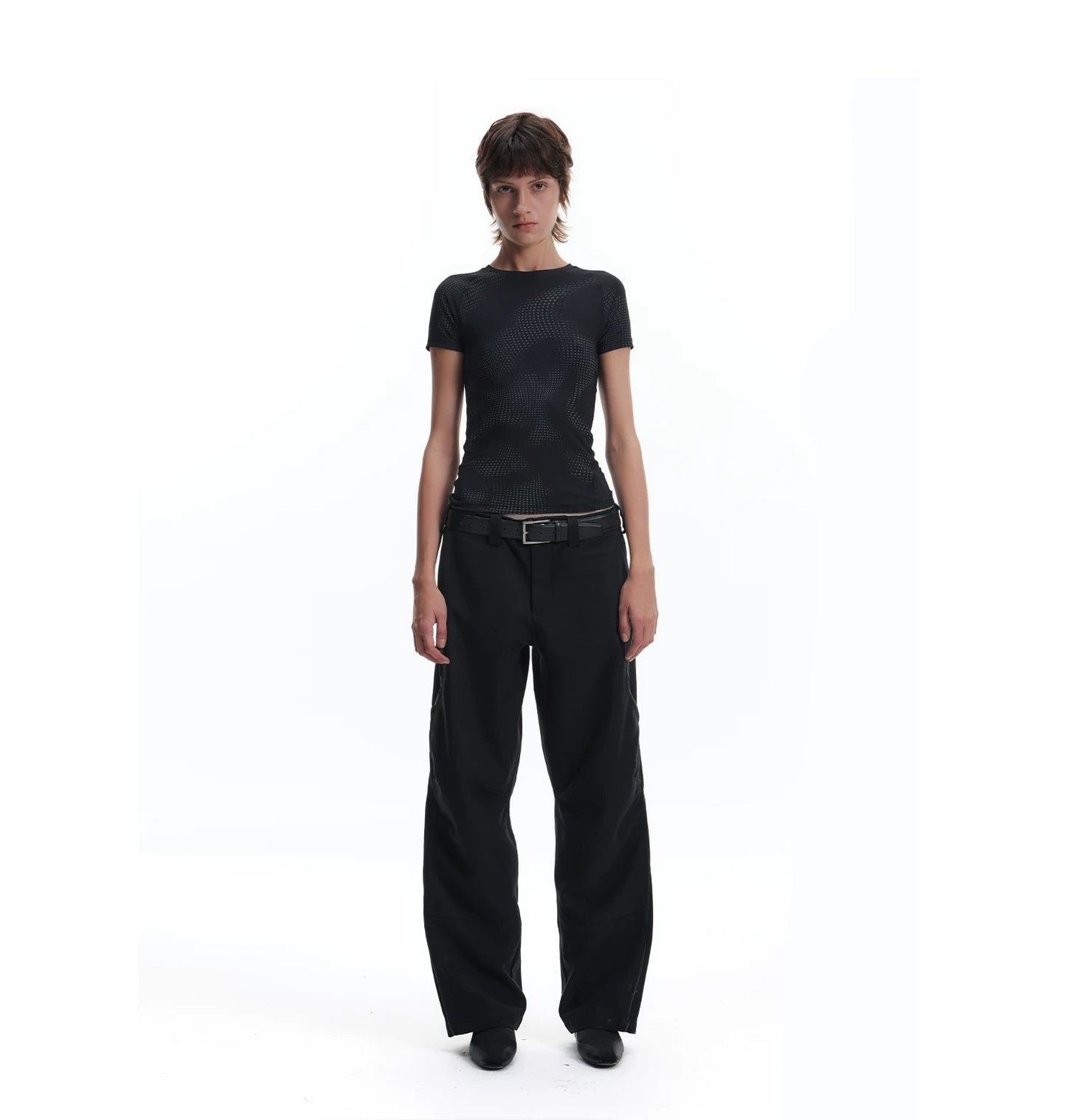 3D PATCHWORK RELAXED WORK PANTS