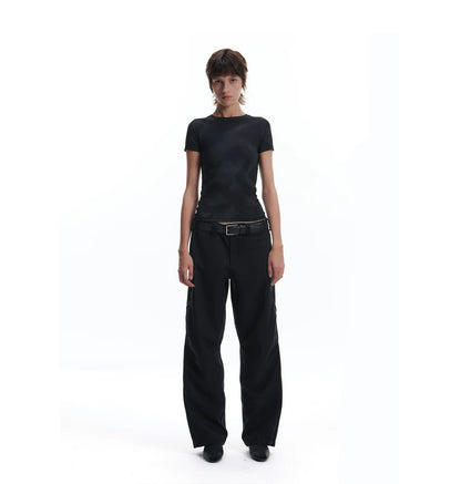 3D PATCHWORK RELAXED WORK PANTS