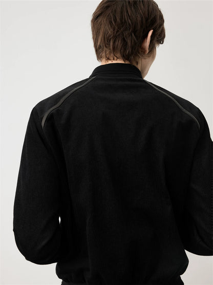 CORDUROY AND LEATHER PATCHWORK JACKET