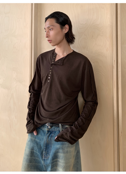 SLEEK BUTTONED LONG SLEEVE