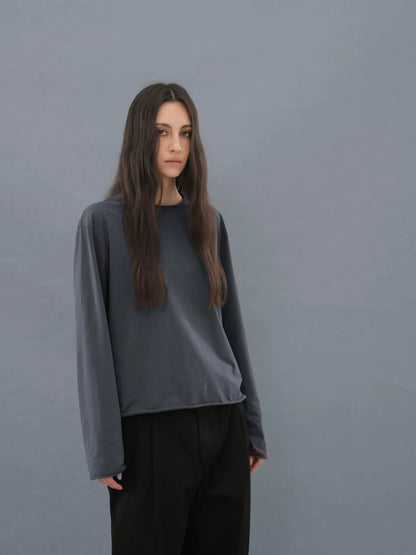 ROLLED  LONG SLEEVE T-SHIRT