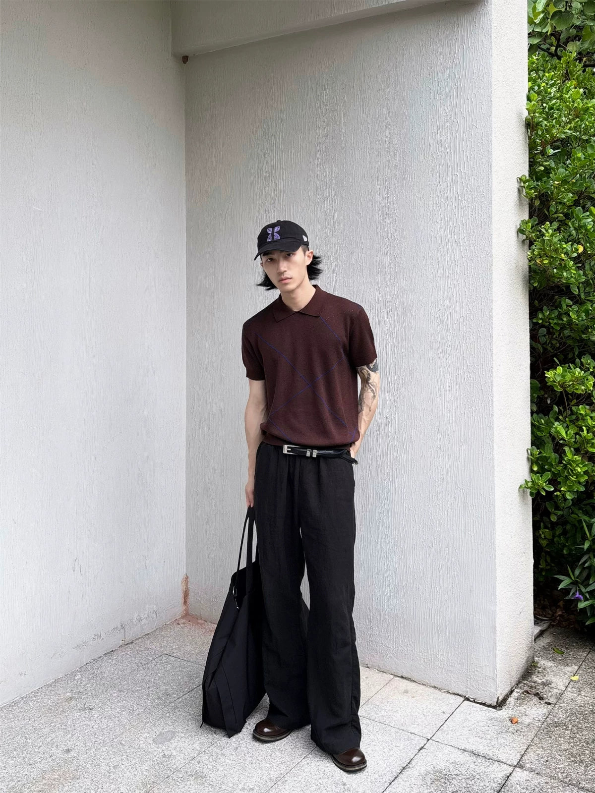 GEOMETRIC POLO TEE