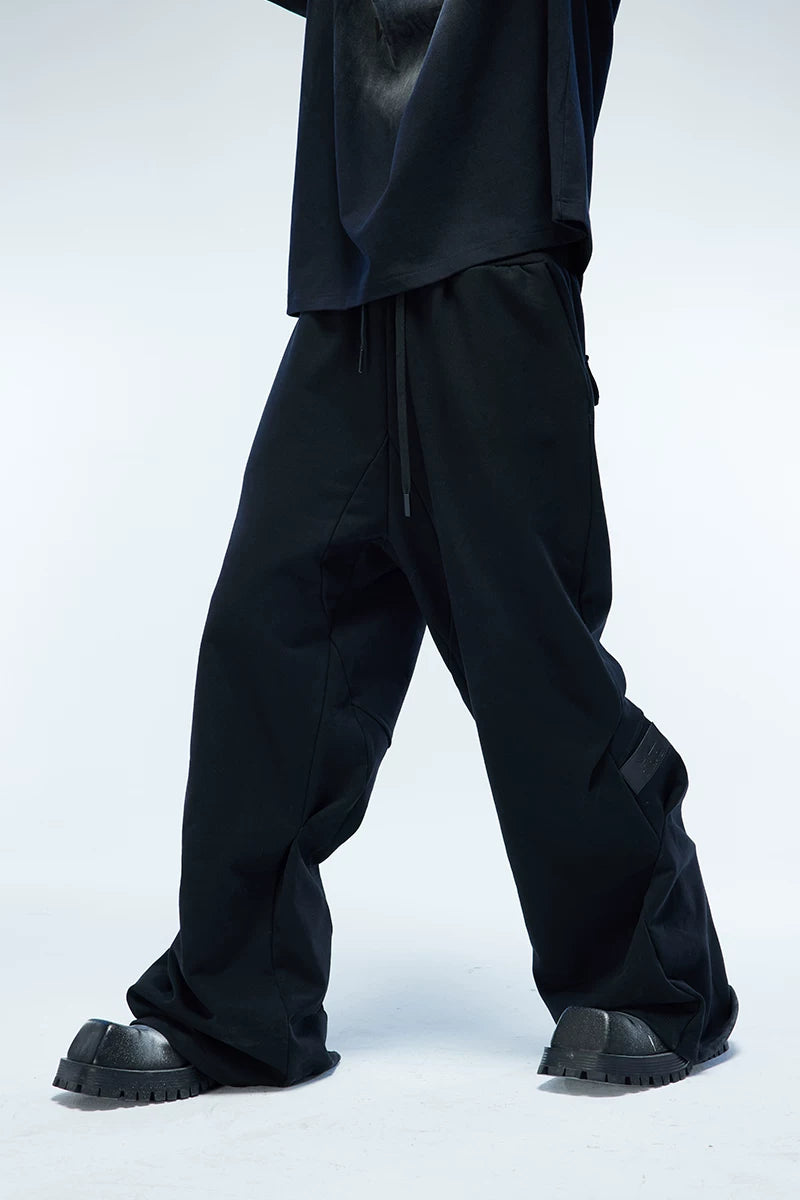 DRAPED PREMIUM LEATHER SWEATPANTS