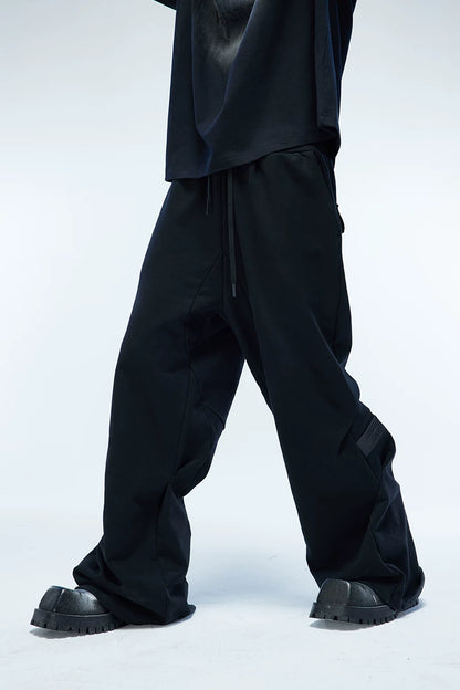 DRAPED PREMIUM LEATHER SWEATPANTS