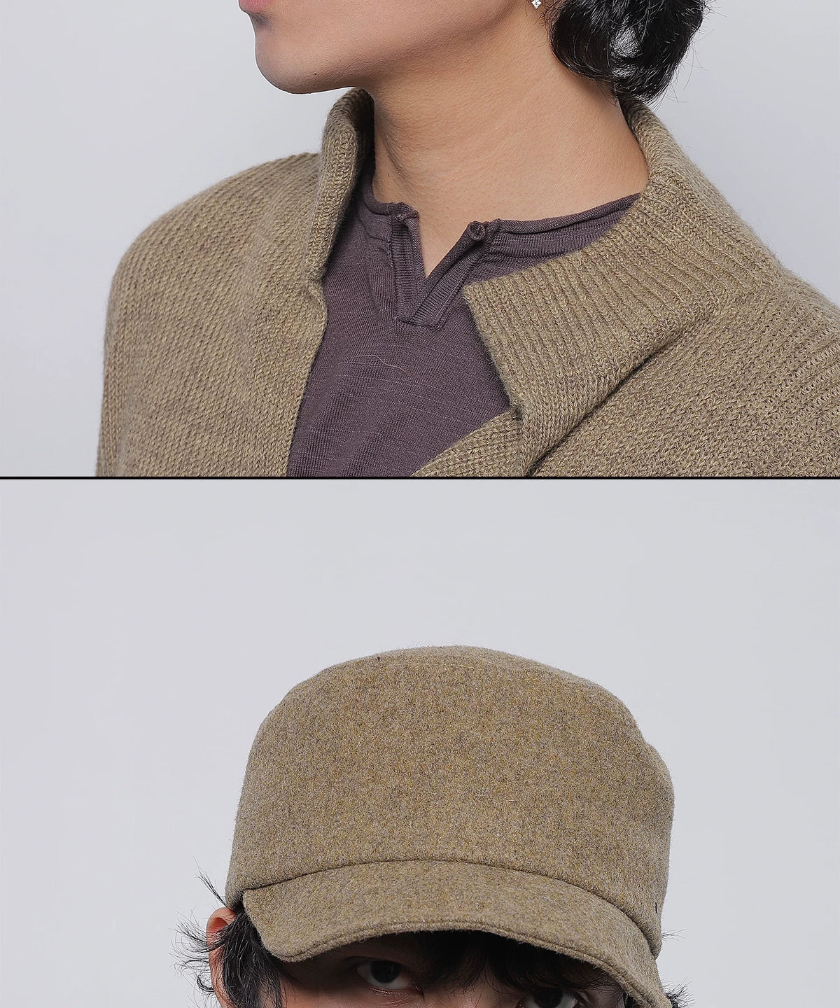 WOOL FLAT TOP CAP 14