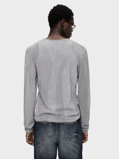 MIXED STITCH OPENWORK KNIT 32