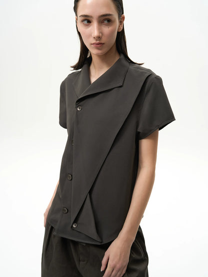 DECONSTRUCTED PLEATED SHIRT