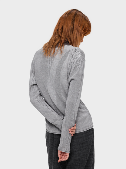 MIXED STITCH OPENWORK KNIT 26