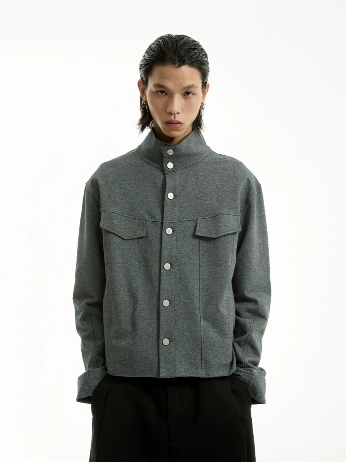 DARK FLORAL TERRY JACKET