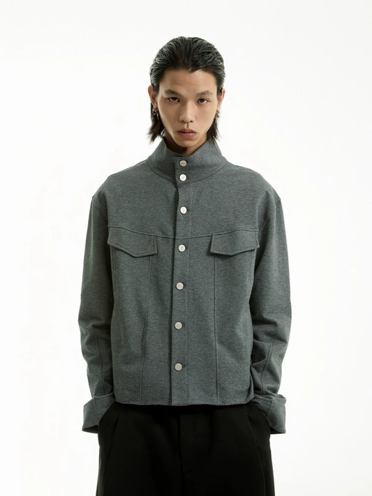 DARK FLORAL TERRY JACKET