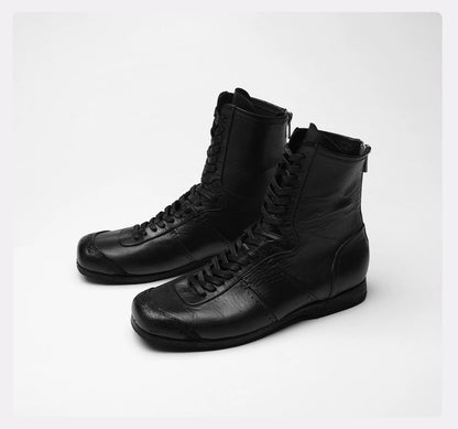 BLACK SUEDE BOXING SHOES