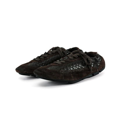 WOVEN SUEDE RACING SHOES ブラウン