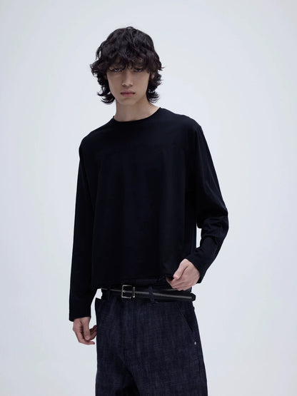 TEXTURED COTTON LINEN TAILORED SHIRT