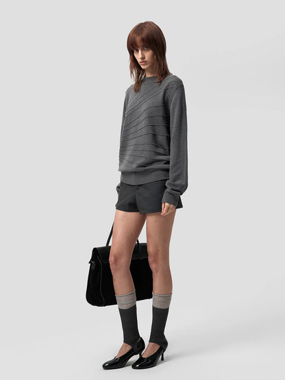 SCULPTED JACQUARD LONG SLEEVE KNIT 11