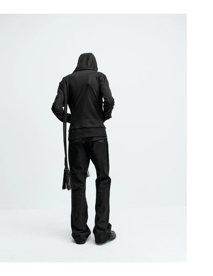 ZIPPERED SLIM-FIT HOODIE