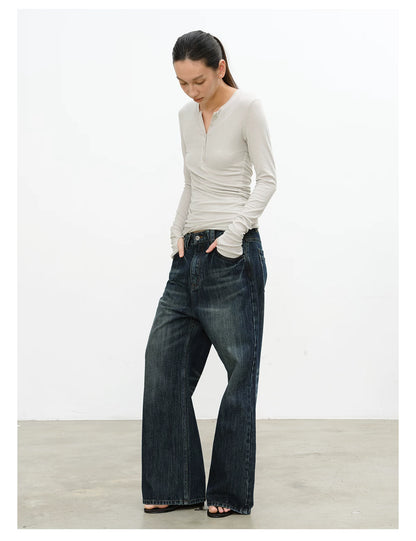 TWISTED WAIST LONG-SLEEVE TOP