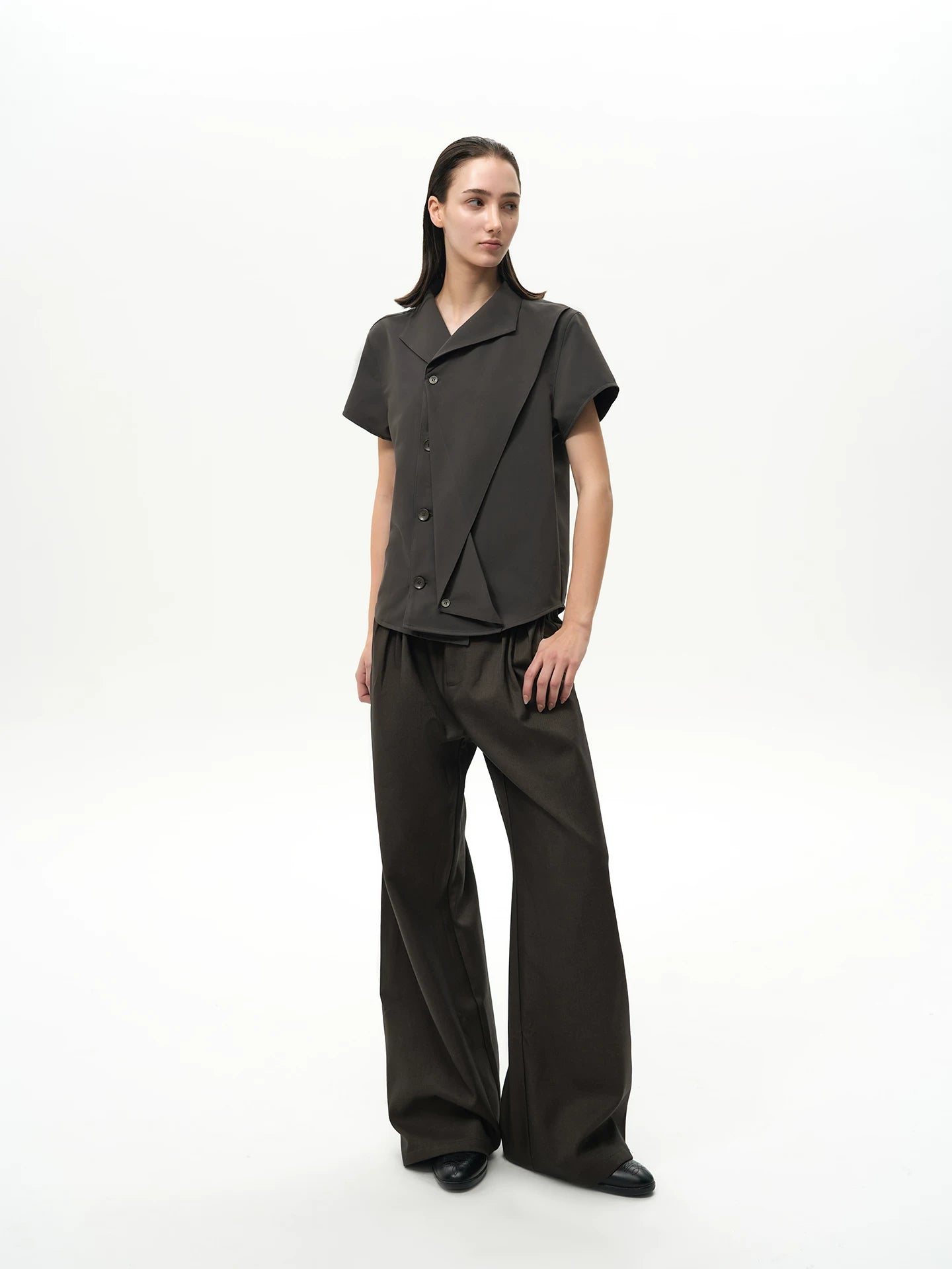 DECONSTRUCTED PLEATED SHIRT