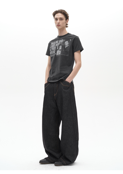 EMBROIDERED POCKET JEANS