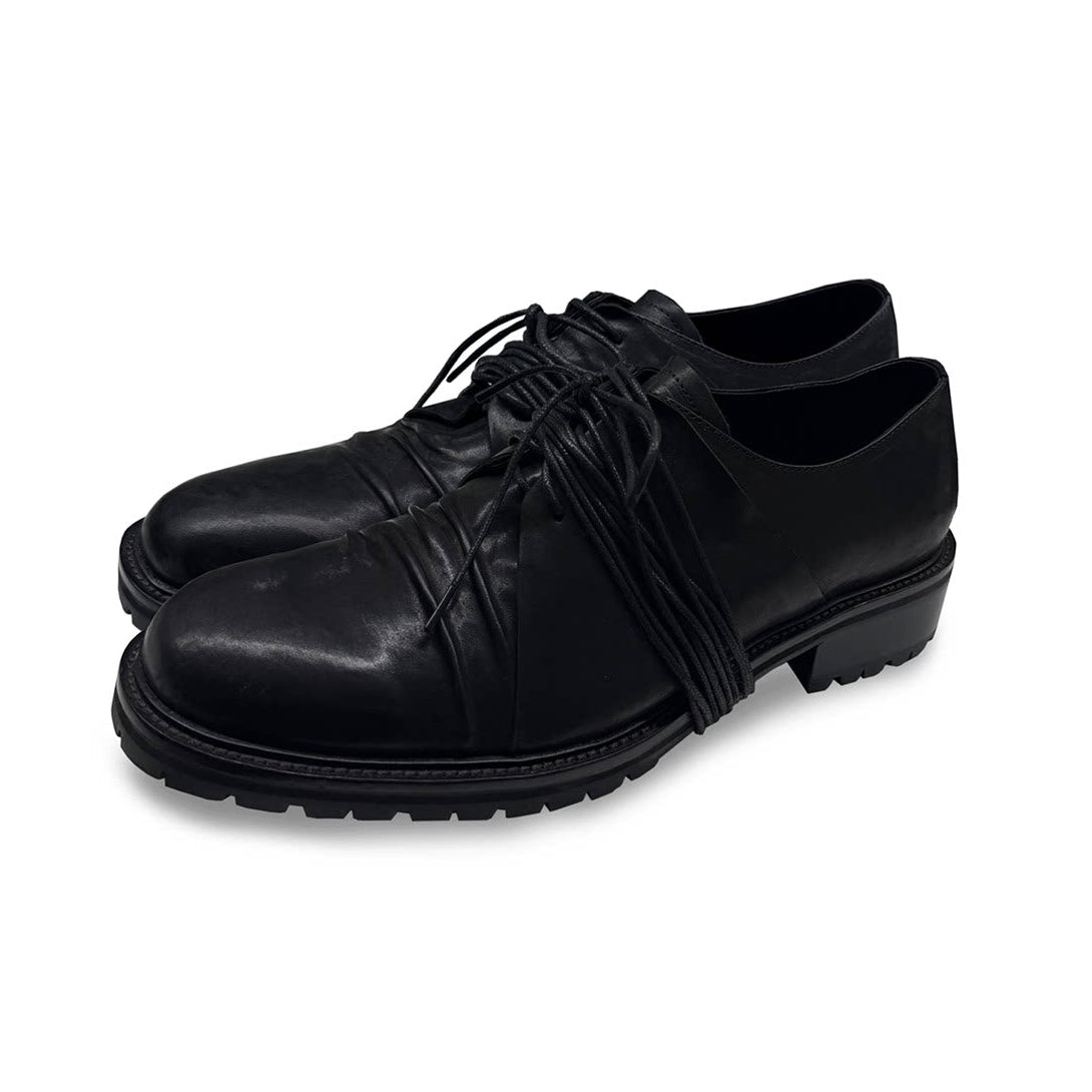 DISTRESSED LEATHER DERBY SHOES
