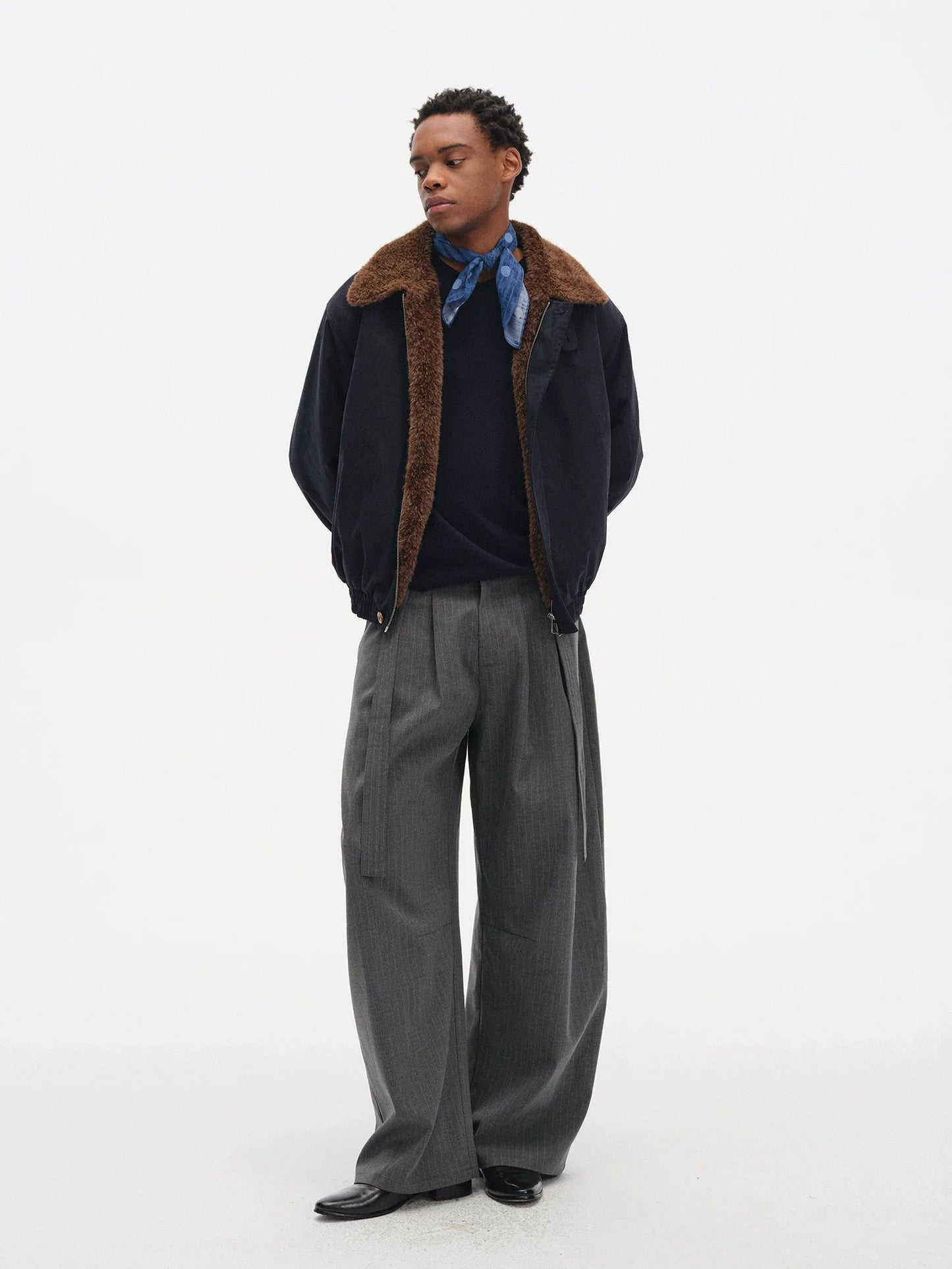 CASUAL DRAPE SUIT PANTS