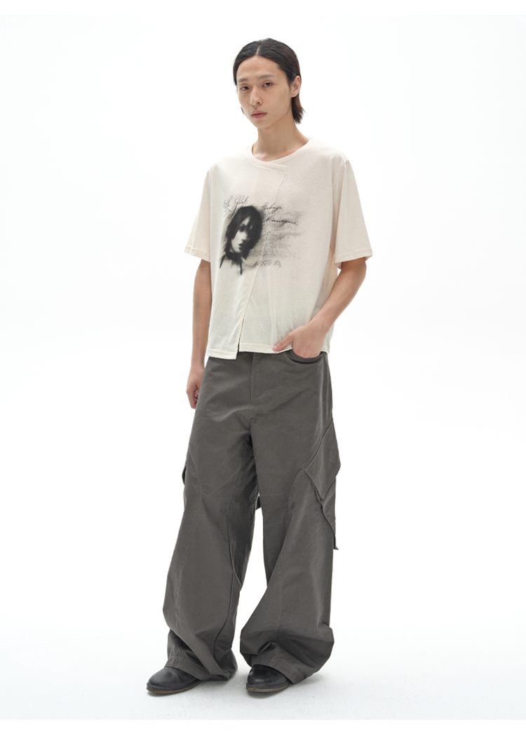 WASHED CARGO WORK PANTS
