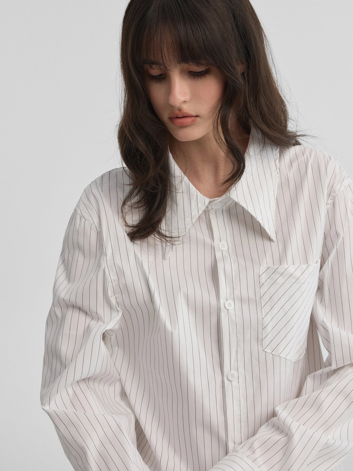 POINT COLLAR STRIPE SHIRT 3