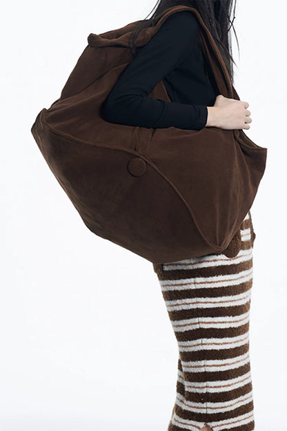 SUEDE TOUCH OVERSIZED TOTE BAG 8