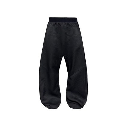 QUILTED LOW-RISE PANTS